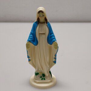 VINTAGE MOTHER MARY MADONNA RELIGIOUS HOLY BLESSED VIRGIN SATUE MAGNETIC BASE 4"